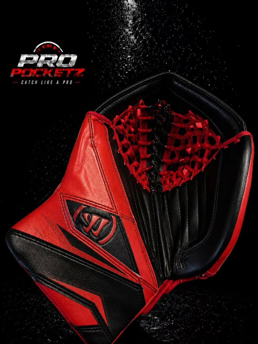 Finished Pro Pocketz Warrior custom goalie glove build 1