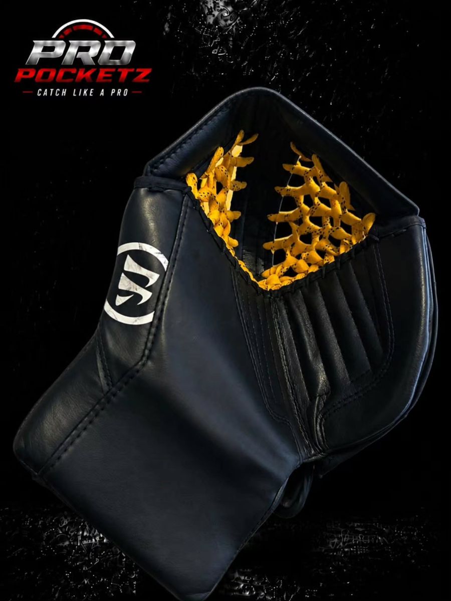 Finished Pro Pocketz Warrior custom goalie glove build 2