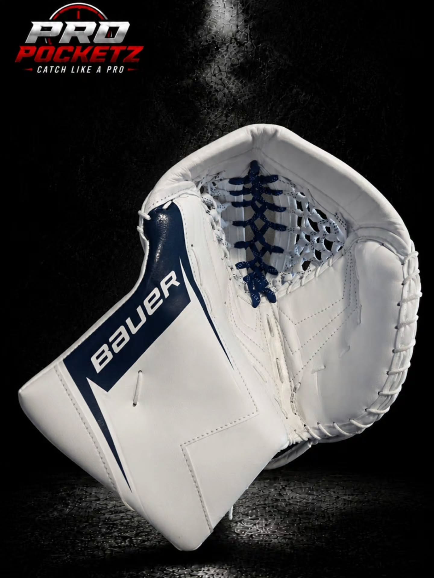 Finished Pro Pocketz Bauer custom goalie glove build 15