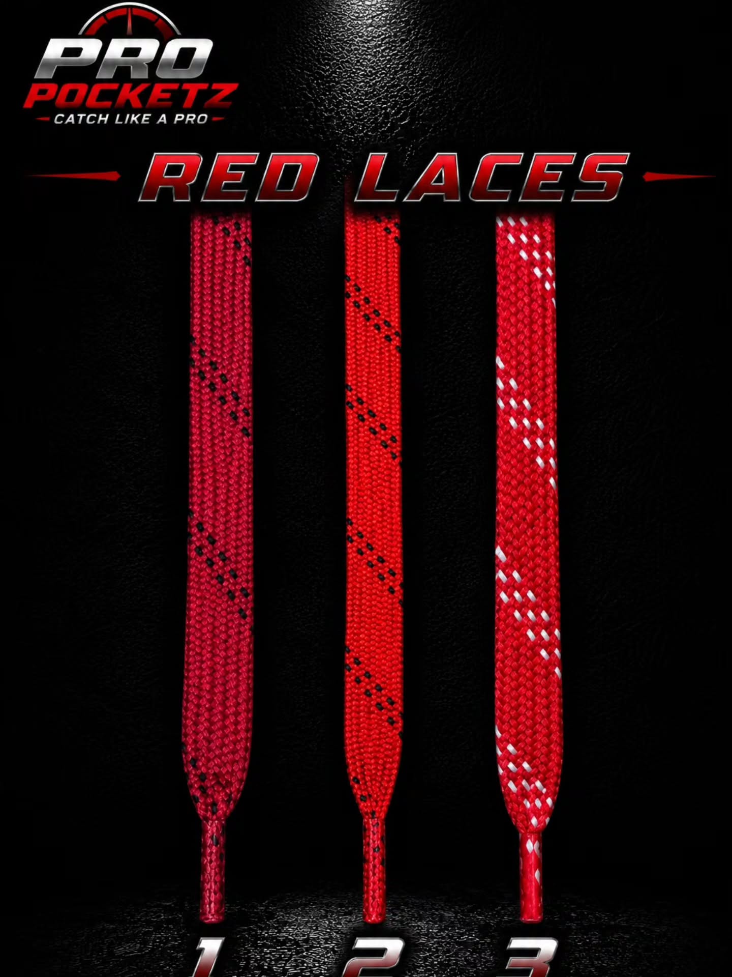 Red laces — 3 options