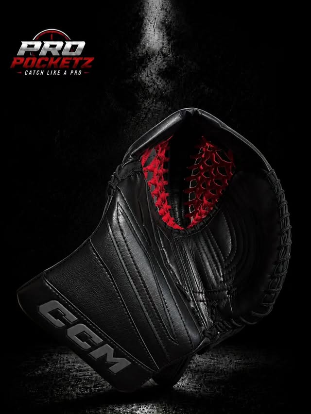 Finished Pro Pocketz CCM custom goalie glove build 18