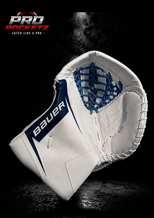 Finished Pro Pocketz Bauer custom goalie glove build 13