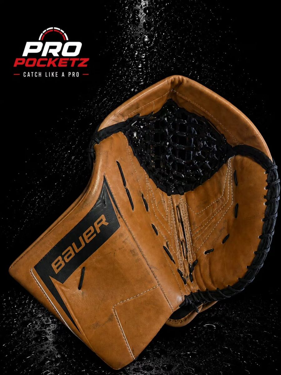 Finished Pro Pocketz Bauer custom goalie glove build 8